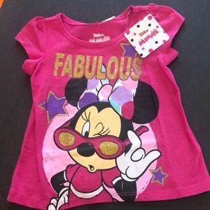 Disney Junior Hot Pink Fabulous Top 2T